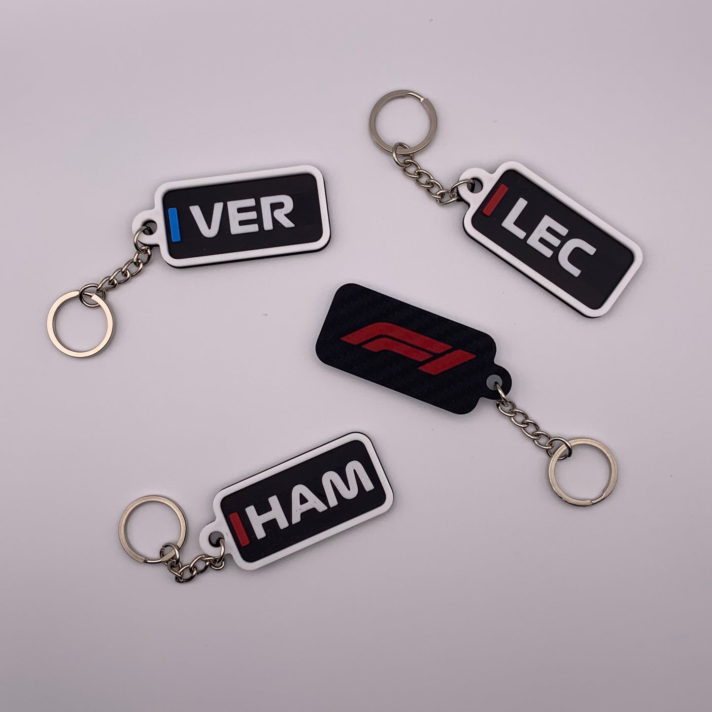 F1 Driver Code Keychain – 3D Printed