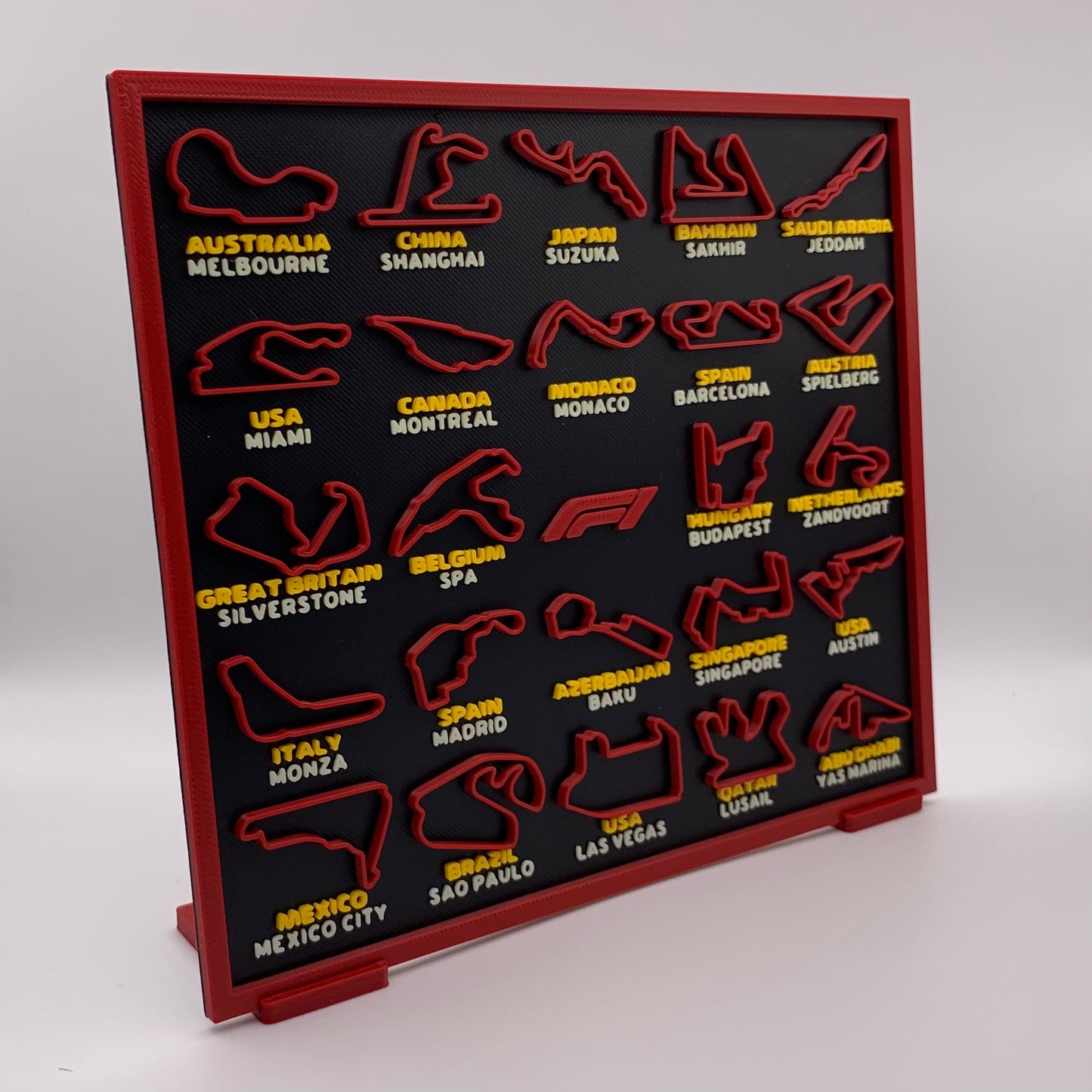 F1 2026 Race Calendar – 3D Printed