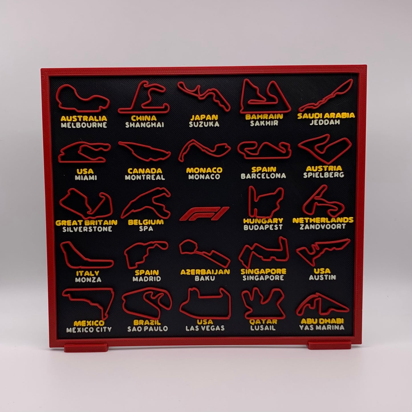 F1 2026 Race Calendar – 3D Printed