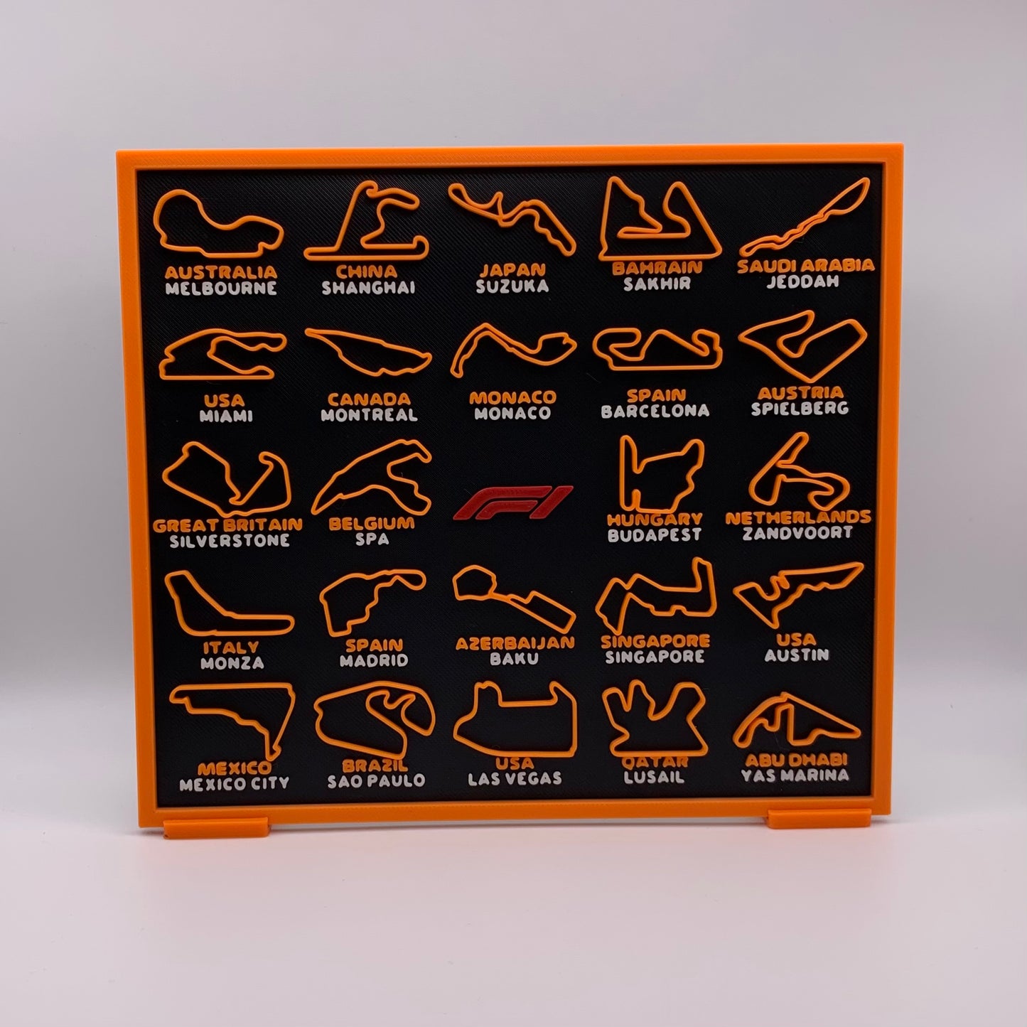 F1 2026 Race Calendar – 3D Printed