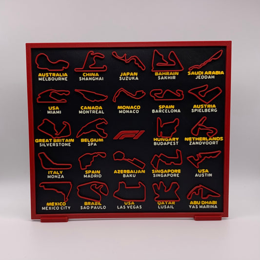 F1 2026 Race Calendar – 3D Printed